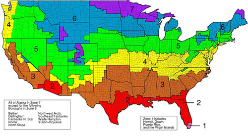 r-value insulation map based on climate in Arkansas